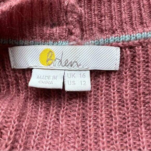 Boden Rossalyn Fluffy Jumper Back Button Sweater Size 12 - Picture 11 of 16